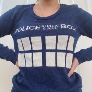 RARE Dr. Who Knit Pullover Sweater